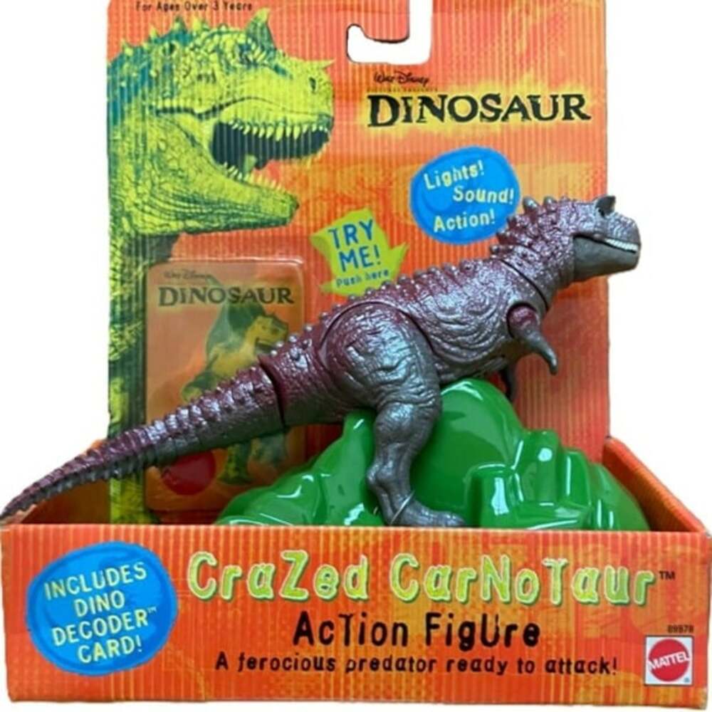 Vintage Disney Dinosaur Movie 2000 Crazed Carnotaur Mattel 9" Figure Mint In Box